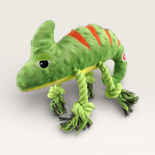 Hračka Dog Fantasy chameleón pískací 28cm
